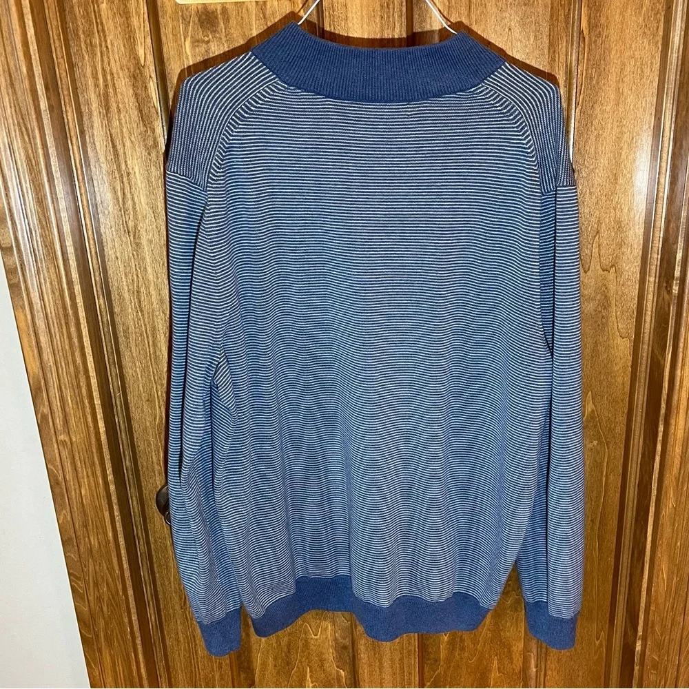 Vineyard Vines Stripped Pullover Quarter Zip Sweater